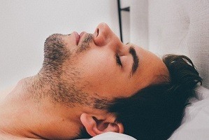 Profile of a man asleep