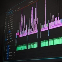 Sound waves and frequencies shown on a screen